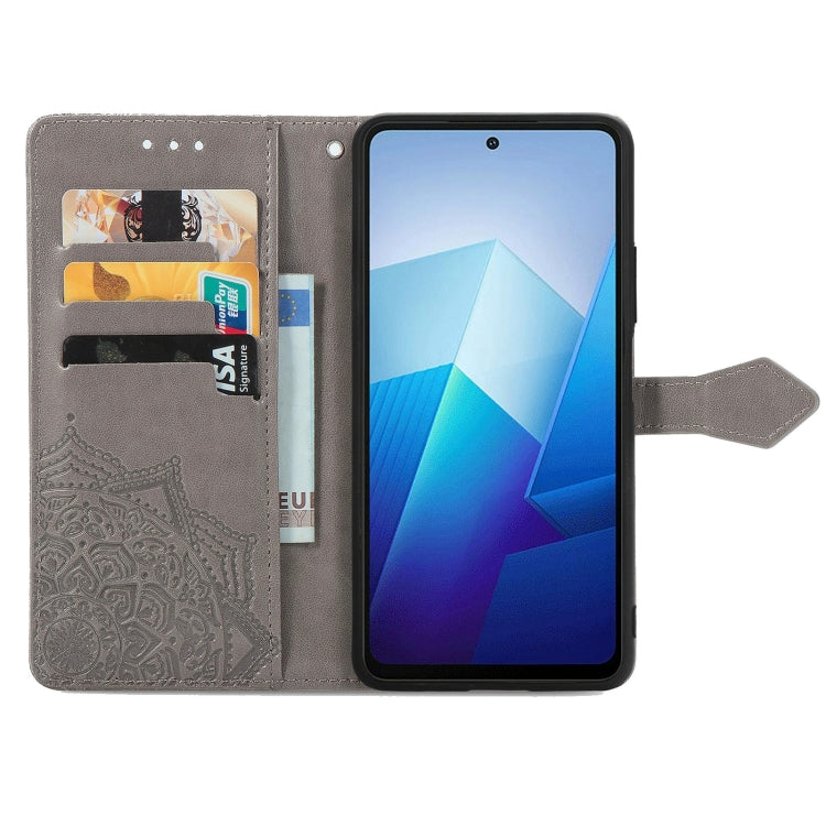 For vivo iQOO Z7 Mandala Flower Embossed Leather Phone Case