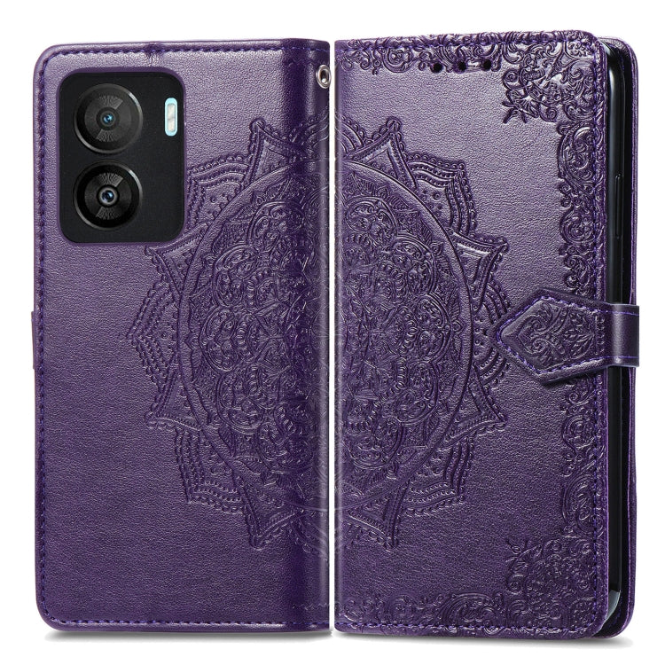 For vivo iQOO Z7 Mandala Flower Embossed Leather Phone Case