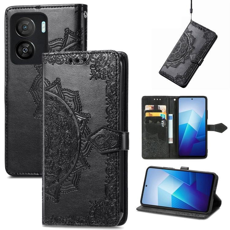 For vivo iQOO Z7 Mandala Flower Embossed Leather Phone Case