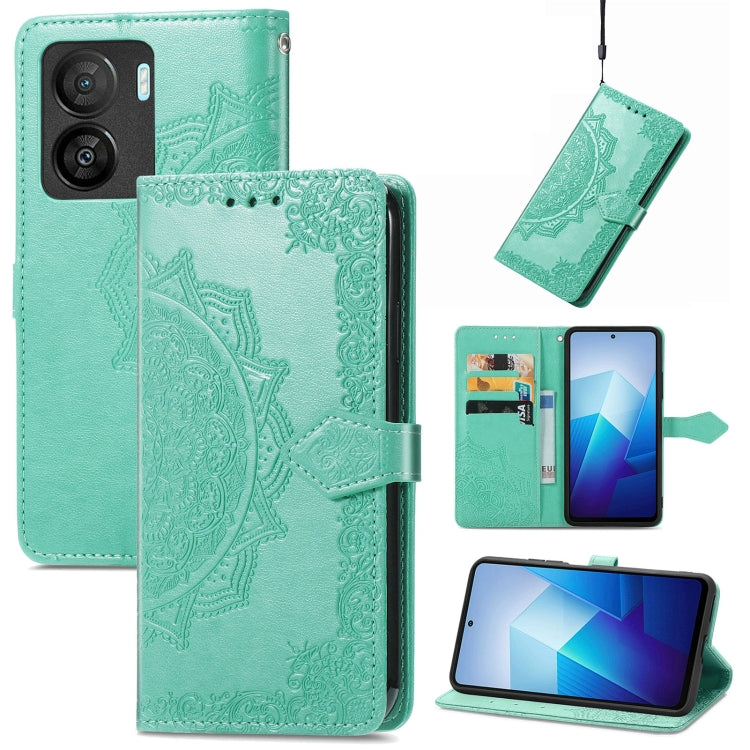 For vivo iQOO Z7 Mandala Flower Embossed Leather Phone Case