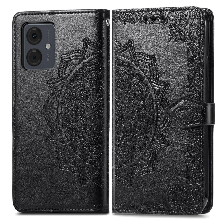 For Motorola Moto G14 Mandala Flower Embossed Leather Phone Case
