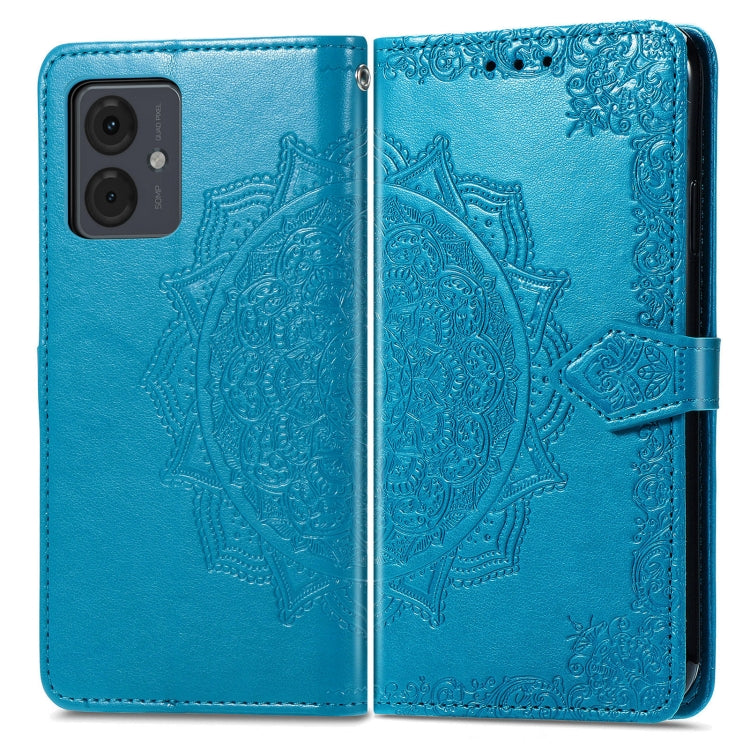 For Motorola Moto G14 Mandala Flower Embossed Leather Phone Case