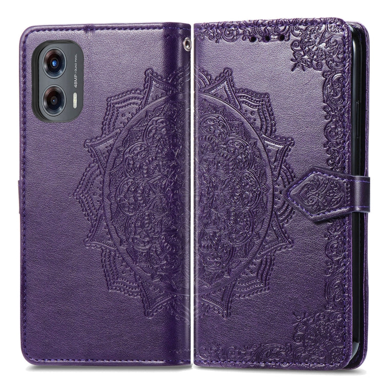 For Motorola Moto G Stylus 5G 2024 Mandala Flower Embossed Leather Phone Case