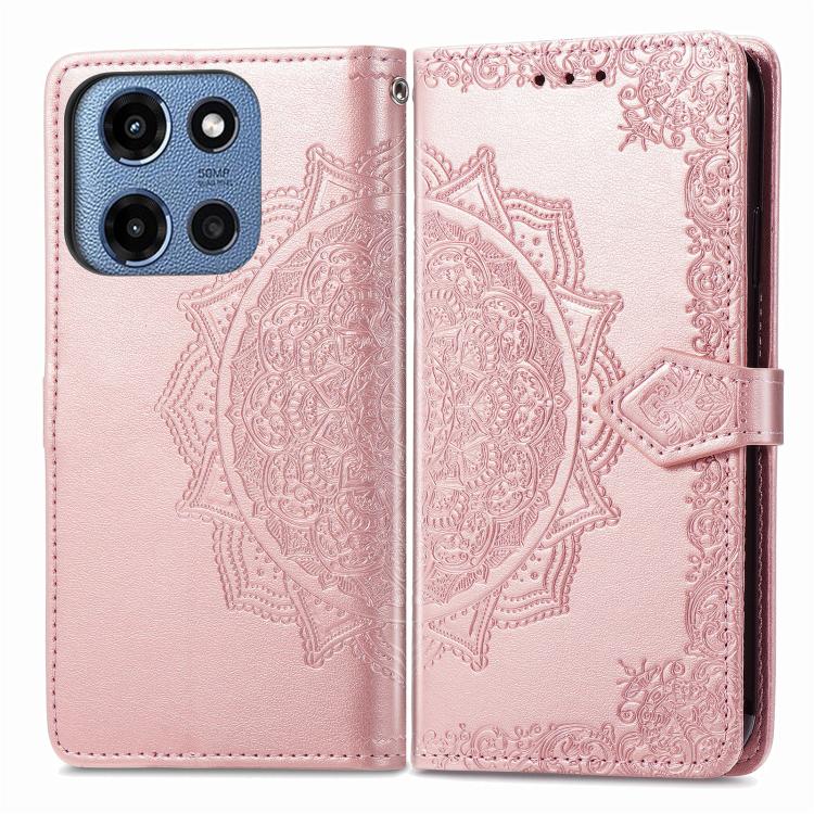 For Motorola Moto G 2025 Mandala Flower Embossed Leather Phone Case