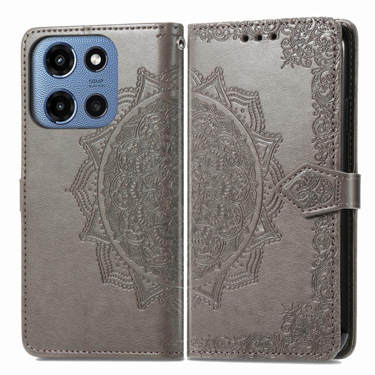 For Motorola Moto G 2025 Mandala Flower Embossed Leather Phone Case