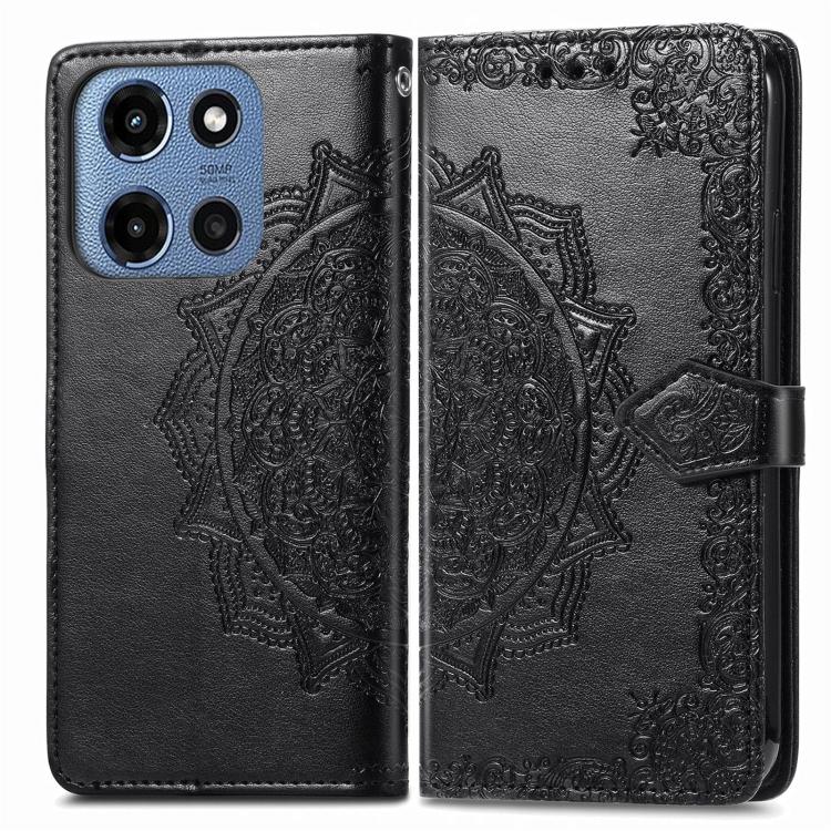 For Motorola Moto G 2025 Mandala Flower Embossed Leather Phone Case