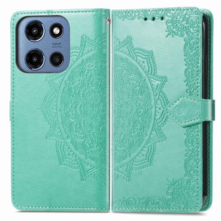 For Motorola Moto G 2025 Mandala Flower Embossed Leather Phone Case