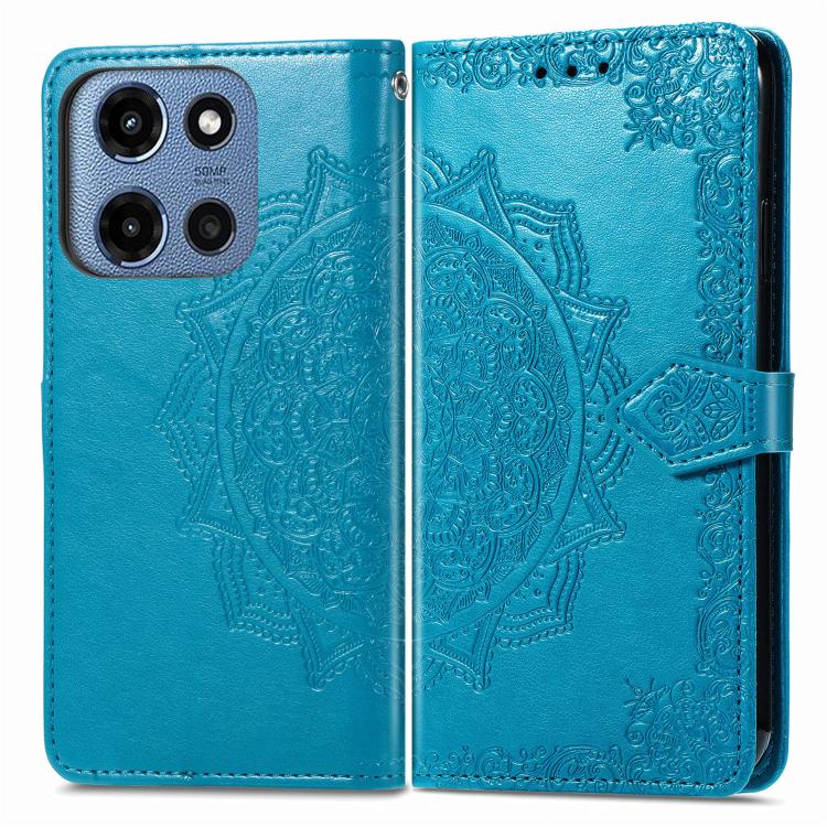 For Motorola Moto G 2025 Mandala Flower Embossed Leather Phone Case