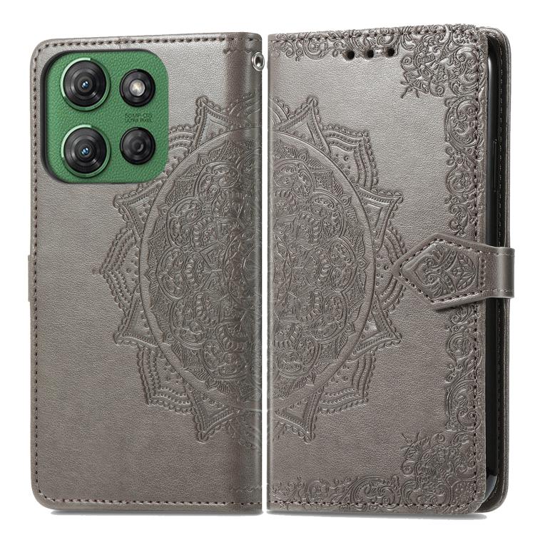 For Motorola Moto G Power 2025 Mandala Flower Embossed Leather Phone Case