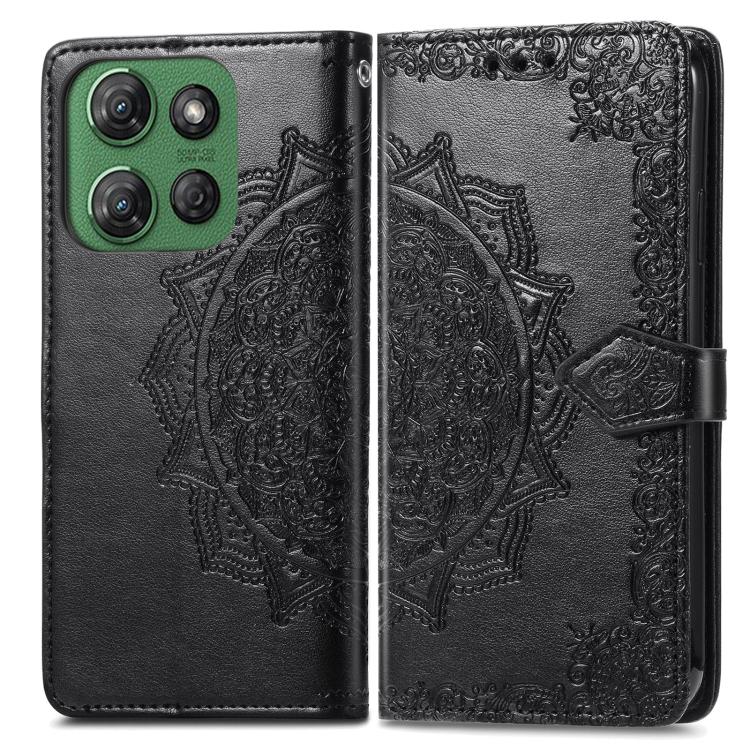For Motorola Moto G Power 2025 Mandala Flower Embossed Leather Phone Case