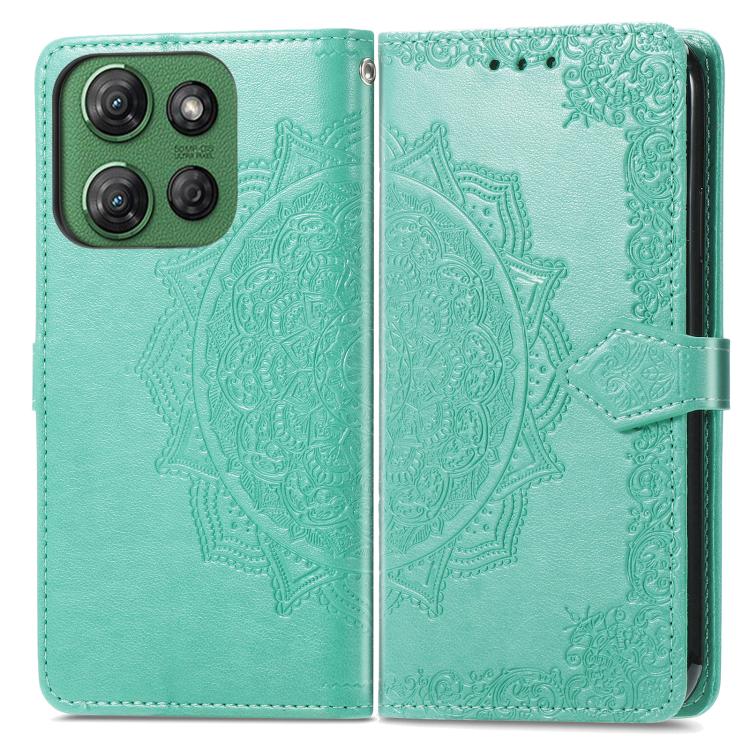 For Motorola Moto G Power 2025 Mandala Flower Embossed Leather Phone Case