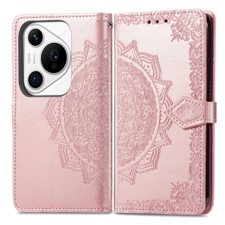 For Huawei Pura 70 Mandala Flower Embossed Leather Phone Case