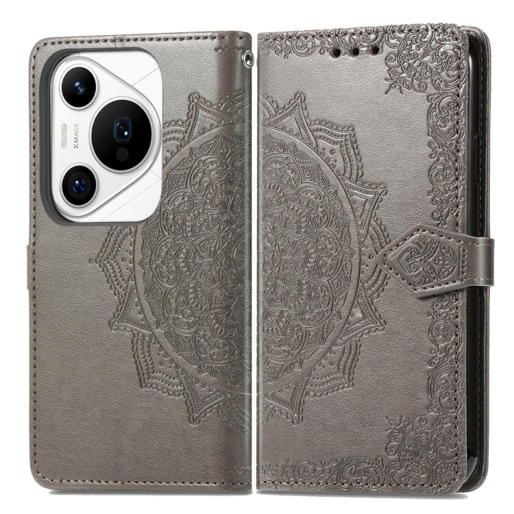 For Huawei Pura 70 Mandala Flower Embossed Leather Phone Case