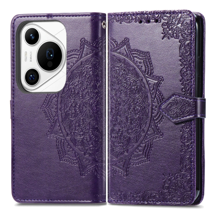 For Huawei Pura 70 Mandala Flower Embossed Leather Phone Case