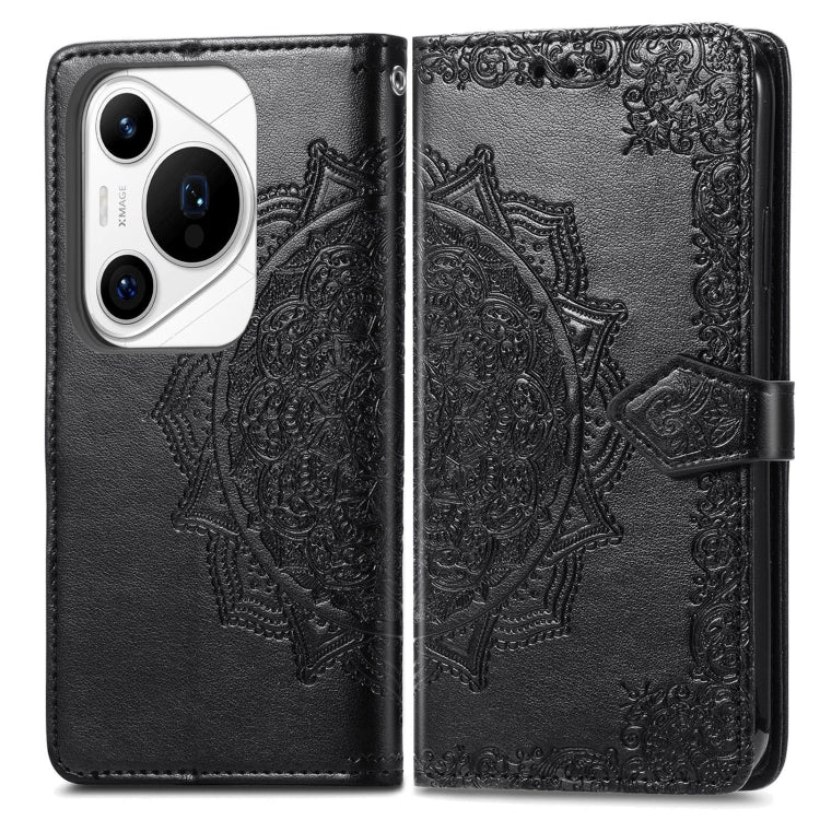 For Huawei Pura 70 Mandala Flower Embossed Leather Phone Case
