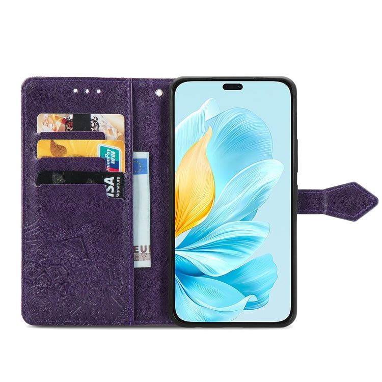 For Honor 200 Lite Global Mandala Flower Embossed Leather Phone Case