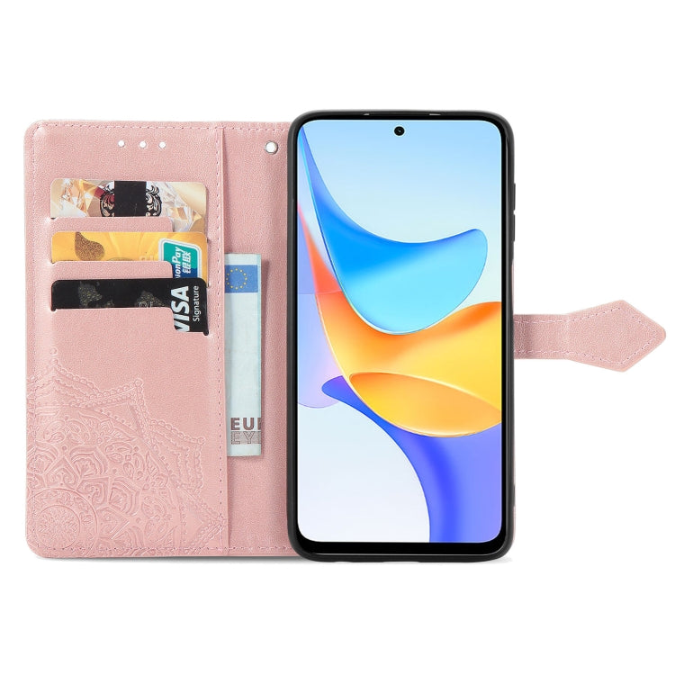For Honor Play 50 Plus Mandala Flower Embossed Leather Phone Case