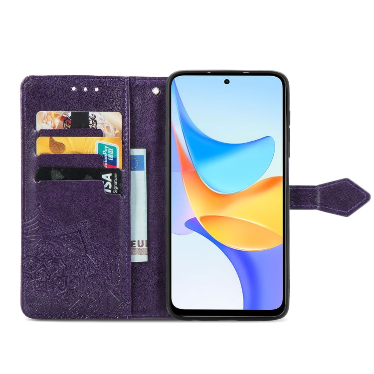 For Honor Play 50 Plus Mandala Flower Embossed Leather Phone Case