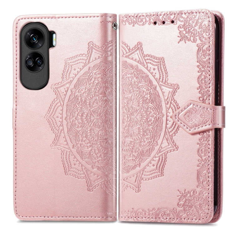 For Honor 90 Lite Mandala Flower Embossed Leather Phone Case