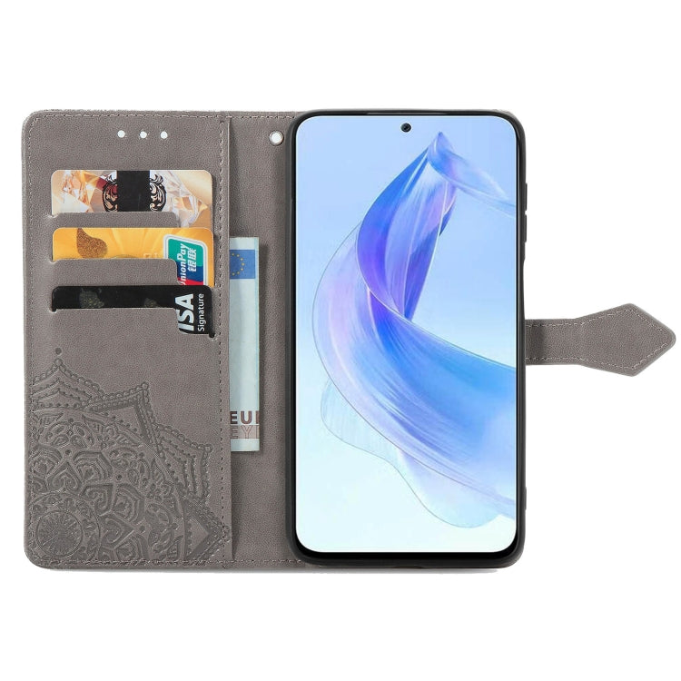 For Honor 90 Lite Mandala Flower Embossed Leather Phone Case