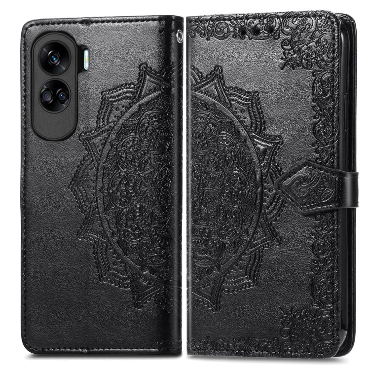For Honor 90 Lite Mandala Flower Embossed Leather Phone Case