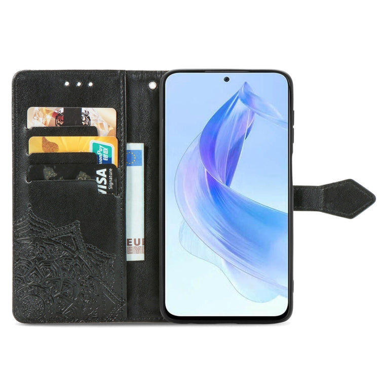 For Honor 90 Lite Mandala Flower Embossed Leather Phone Case