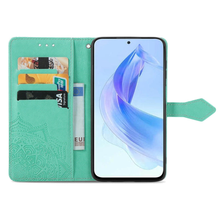 For Honor 90 Lite Mandala Flower Embossed Leather Phone Case