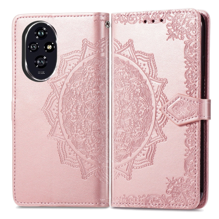 For Honor 200 Pro Mandala Flower Embossed Leather Phone Case