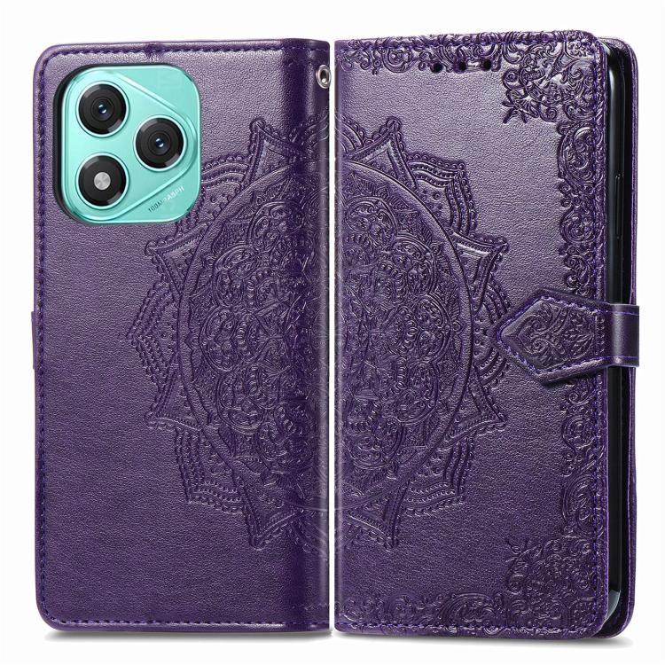 For Honor 400 Lite Global Mandala Flower Embossed Leather Phone Case