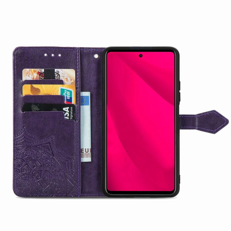 For Honor 400 Lite Global Mandala Flower Embossed Leather Phone Case