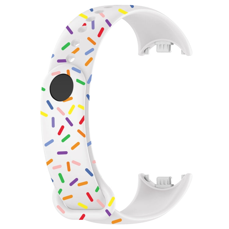 For Xiaomi Band 8 Sports Rainbow Dots Silicone Buckle Watch Band