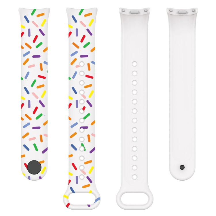 For Xiaomi Band 8 Sports Rainbow Dots Silicone Buckle Watch Band