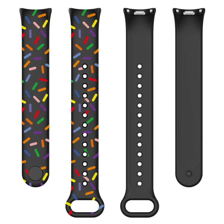 For Xiaomi Band 8 Sports Rainbow Dots Silicone Buckle Watch Band