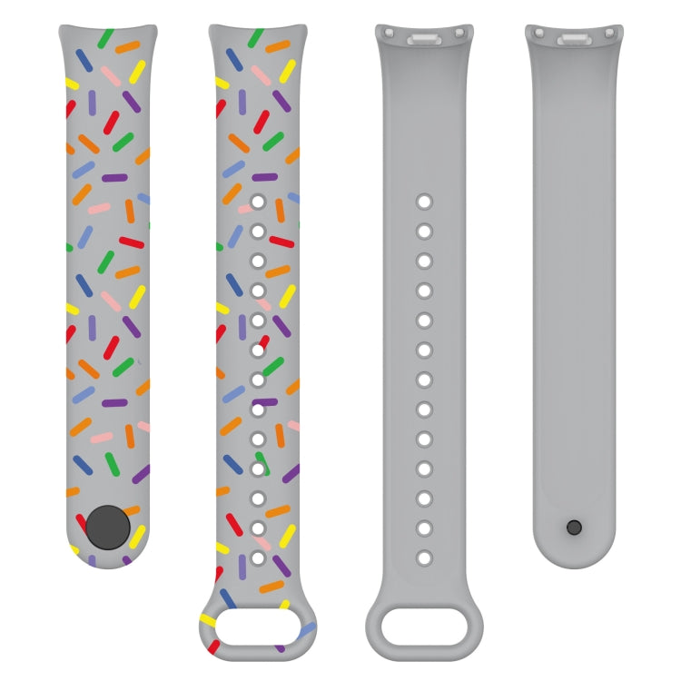 For Xiaomi Band 8 Sports Rainbow Dots Silicone Buckle Watch Band
