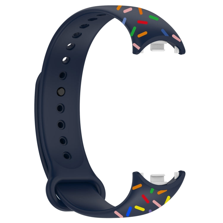 For Xiaomi Band 8 Sports Rainbow Dots Silicone Buckle Watch Band
