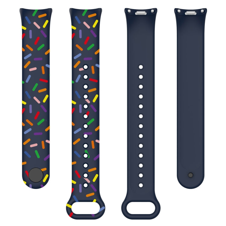 For Xiaomi Band 8 Sports Rainbow Dots Silicone Buckle Watch Band