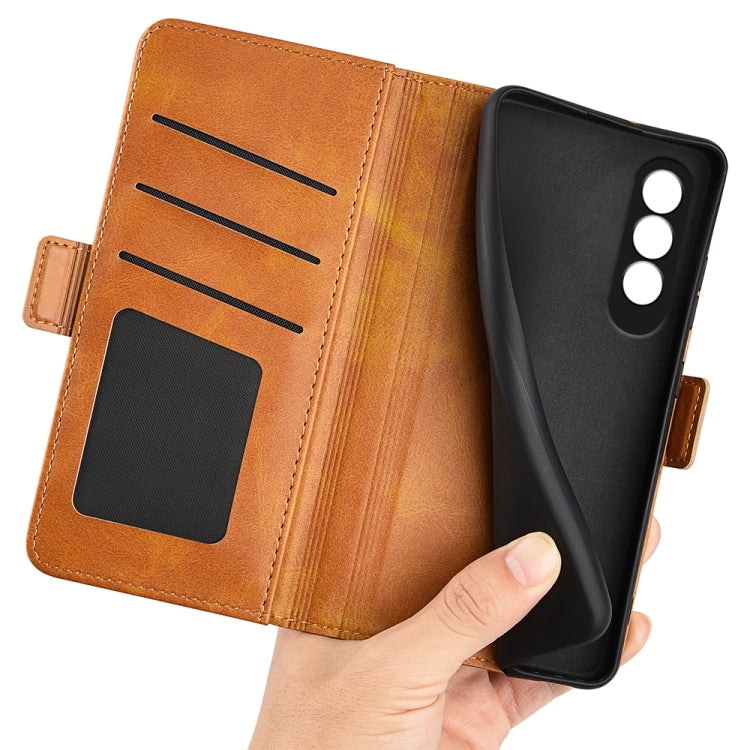 For OPPO K12 Dual-side Magnetic Buckle Horizontal Flip Leather Phone Case