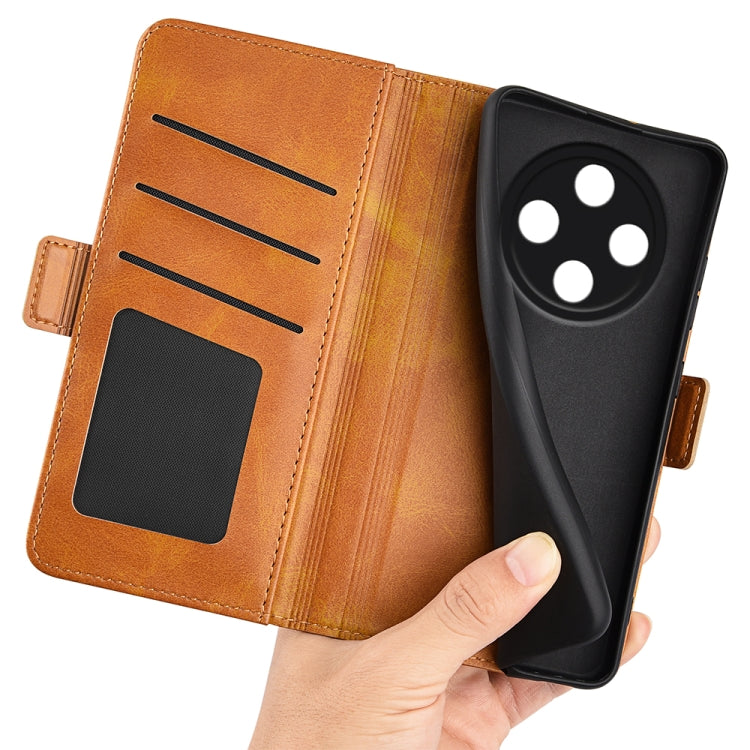 For OPPO A3 Pro 5G China Dual-side Magnetic Buckle Horizontal Flip Leather Phone Case