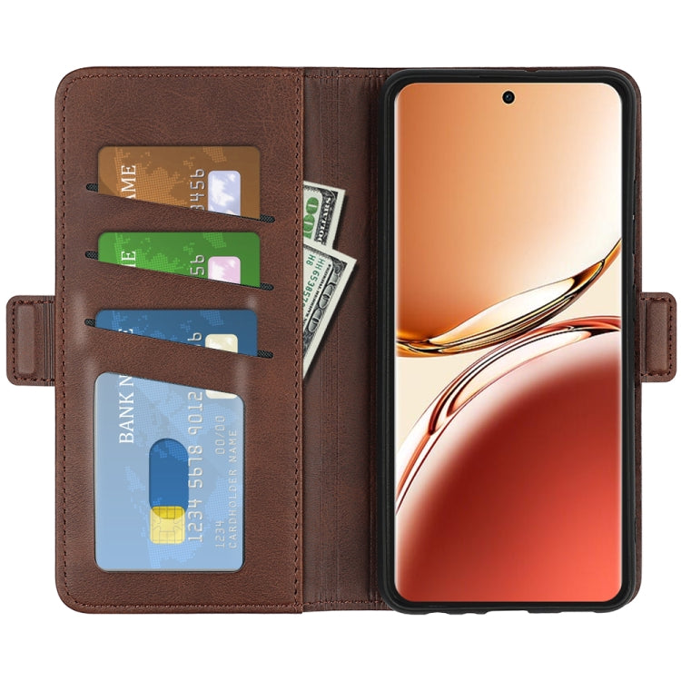 For OPPO A3 Pro 5G China Dual-side Magnetic Buckle Horizontal Flip Leather Phone Case