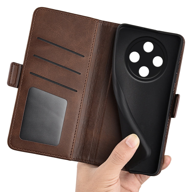 For OPPO A3 Pro 5G China Dual-side Magnetic Buckle Horizontal Flip Leather Phone Case