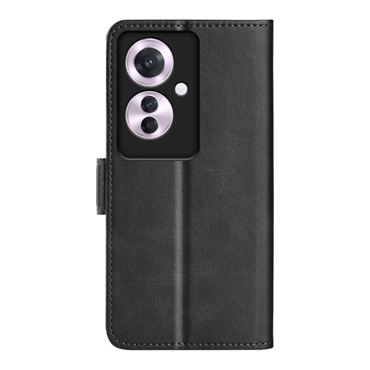 For OPPO Reno11 F 5G Dual-side Magnetic Buckle Horizontal Flip Leather Phone Case