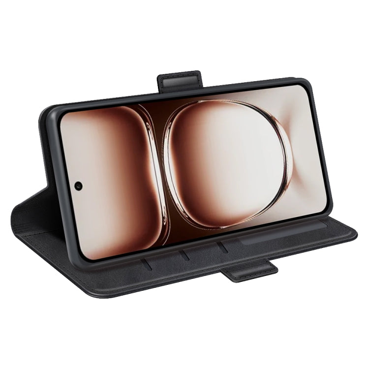 For OPPO Reno12 5G Global Dual-side Magnetic Buckle Horizontal Flip Leather Phone Case