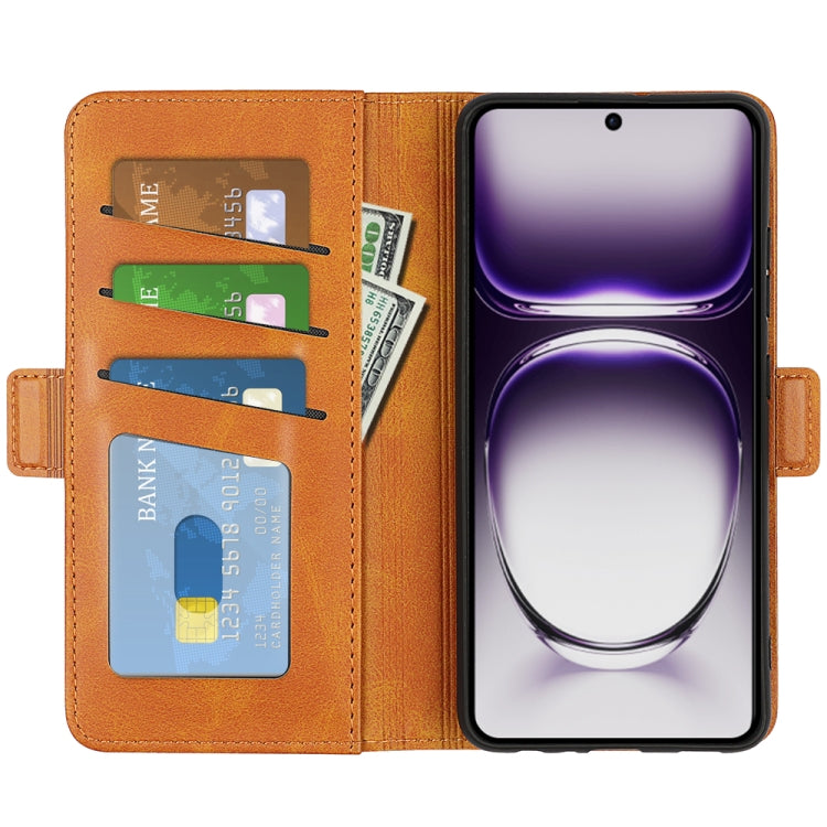 For OPPO Reno12 Pro 5G Global Dual-side Magnetic Buckle Horizontal Flip Leather Phone Case