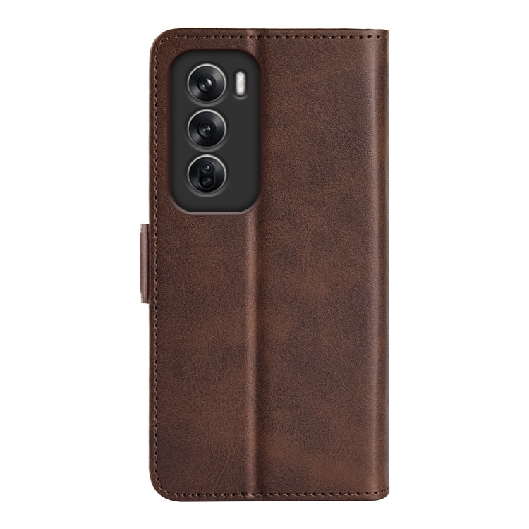 For OPPO Reno12 Pro 5G Global Dual-side Magnetic Buckle Horizontal Flip Leather Phone Case