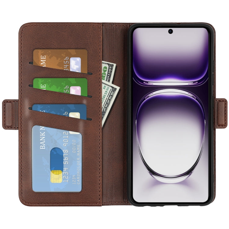 For OPPO Reno12 Pro 5G Global Dual-side Magnetic Buckle Horizontal Flip Leather Phone Case