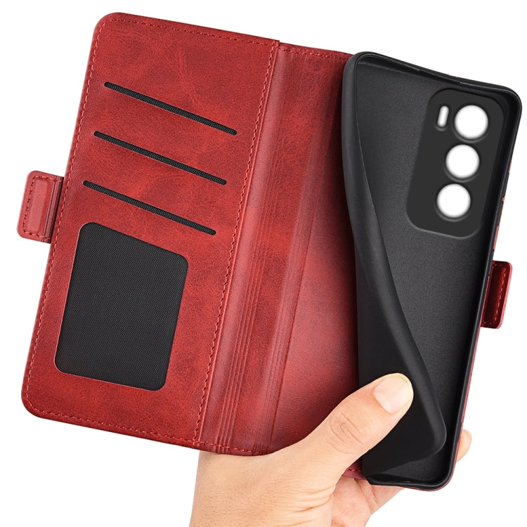 For OPPO Reno12 Pro 5G Global Dual-side Magnetic Buckle Horizontal Flip Leather Phone Case
