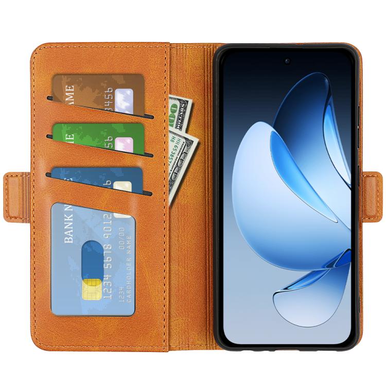 For OPPO Reno13 5G Dual-side Magnetic Buckle Horizontal Flip Leather Phone Case