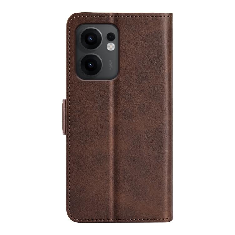 For OPPO Reno13 F Dual-side Magnetic Buckle Horizontal Flip Leather Phone Case