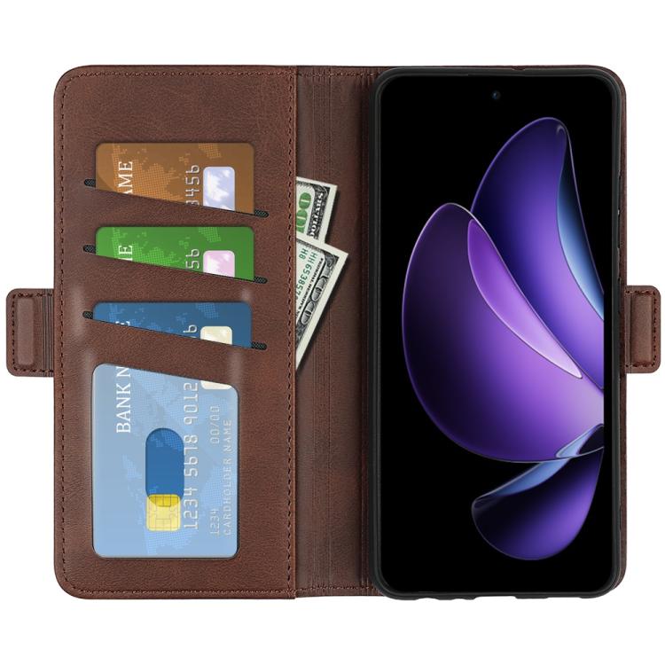 For OPPO Reno13 F Dual-side Magnetic Buckle Horizontal Flip Leather Phone Case