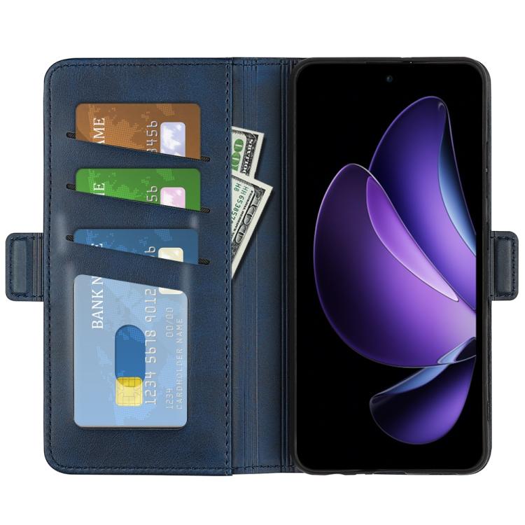 For OPPO Reno13 F Dual-side Magnetic Buckle Horizontal Flip Leather Phone Case